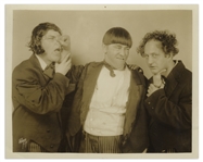 10" x 8" Half-Glossy Photo of Moe, Larry & Shemp as The Three Racketeers, From 1931 -- Very Good Plus Condition